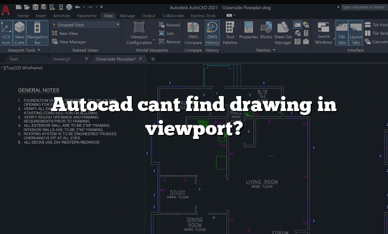 Autocad cant find drawing in viewport?