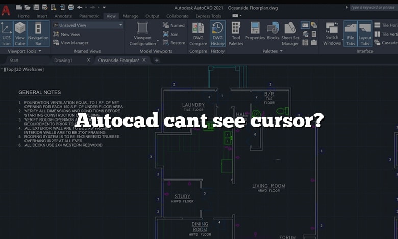 Autocad cant see cursor?