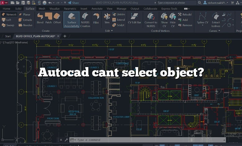 Autocad cant select object?