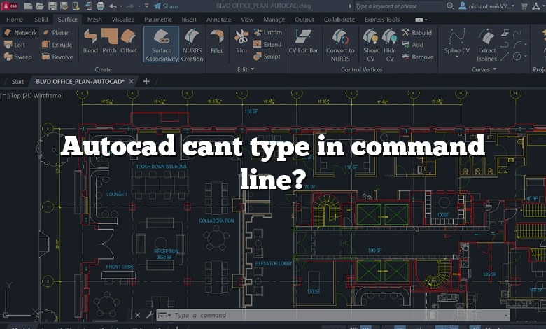 Autocad cant type in command line?