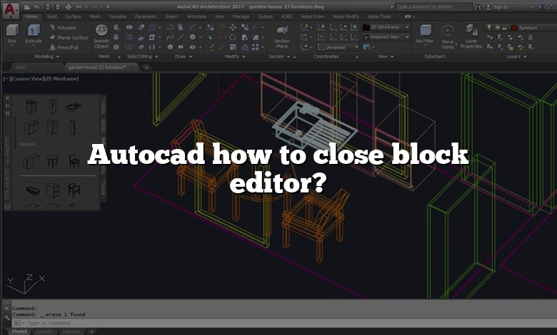 Autocad how to close block editor?