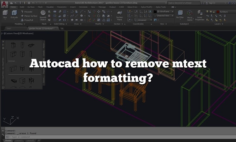 Autocad how to remove mtext formatting?
