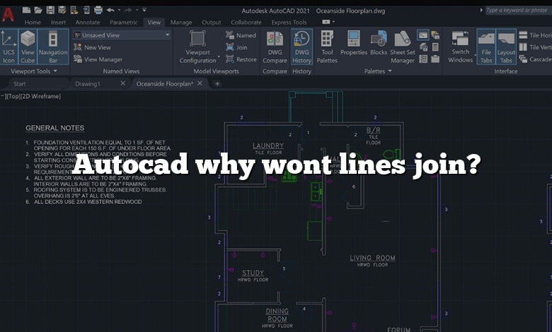 Autocad why wont lines join?