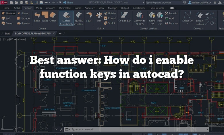 Best answer: How do i enable function keys in autocad?