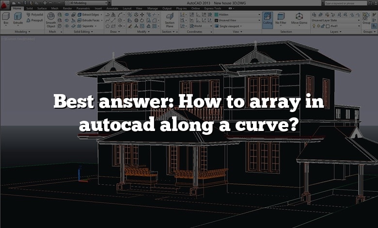 Best answer: How to array in autocad along a curve?
