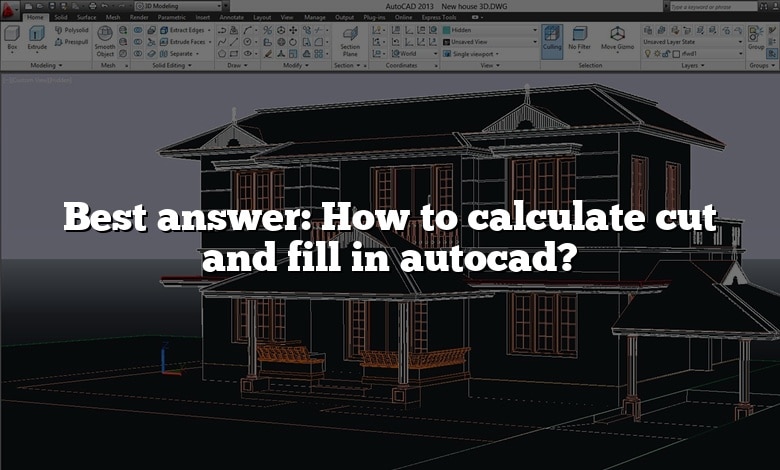 Best answer: How to calculate cut and fill in autocad?