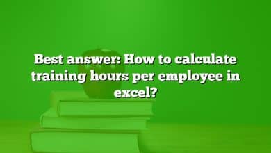 Best answer: How to calculate training hours per employee in excel?
