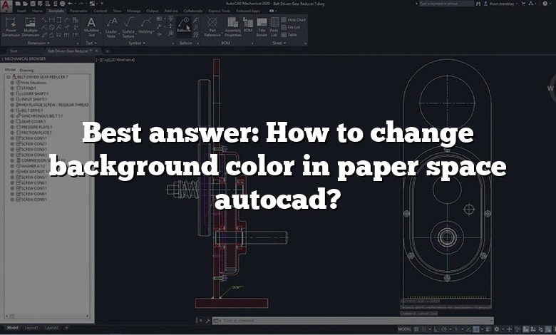 Best answer: How to change background color in paper space autocad?