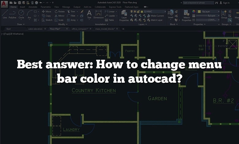 Best answer: How to change menu bar color in autocad?
