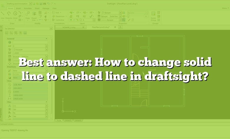 Best answer: How to change solid line to dashed line in draftsight?