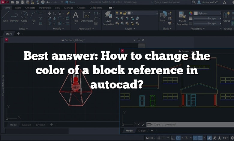 Best answer: How to change the color of a block reference in autocad?