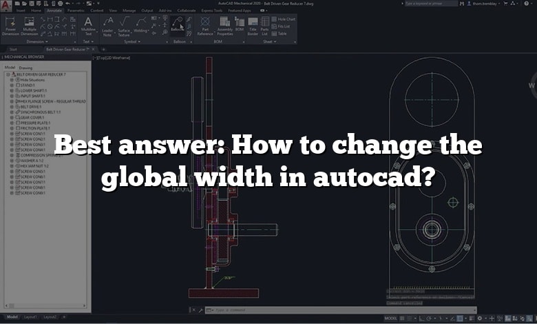 Best answer: How to change the global width in autocad?