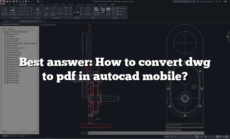 Best answer: How to convert dwg to pdf in autocad mobile?
