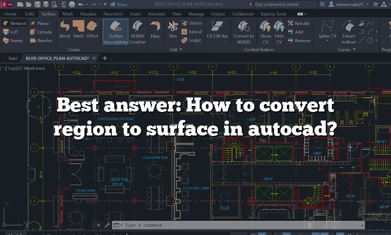 Best answer: How to convert region to surface in autocad?