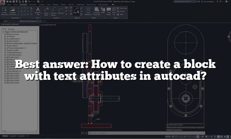 Best answer: How to create a block with text attributes in autocad?