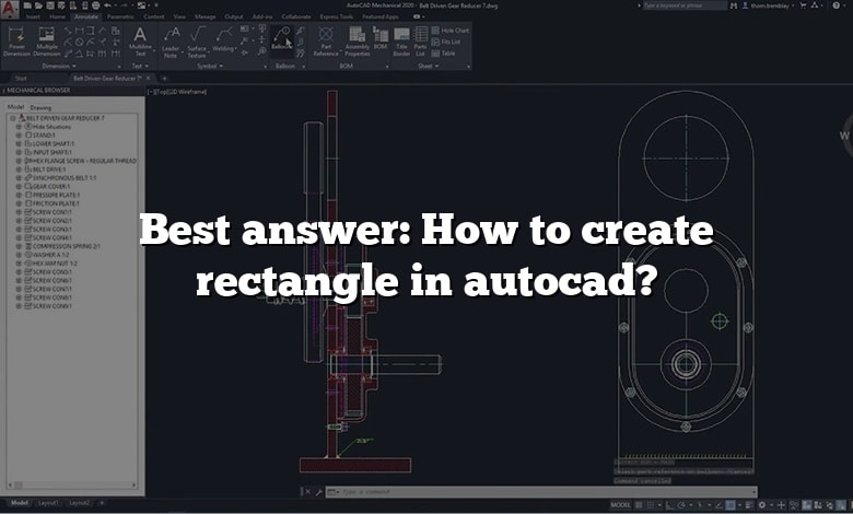 Best answer: How to create rectangle in autocad?