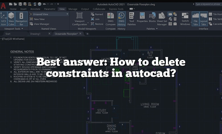 Best answer: How to delete constraints in autocad?