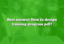 Best answer: How to design training program pdf?