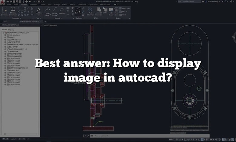 Best answer: How to display image in autocad?