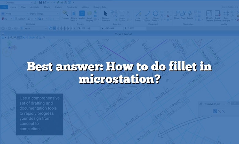 Best answer: How to do fillet in microstation?