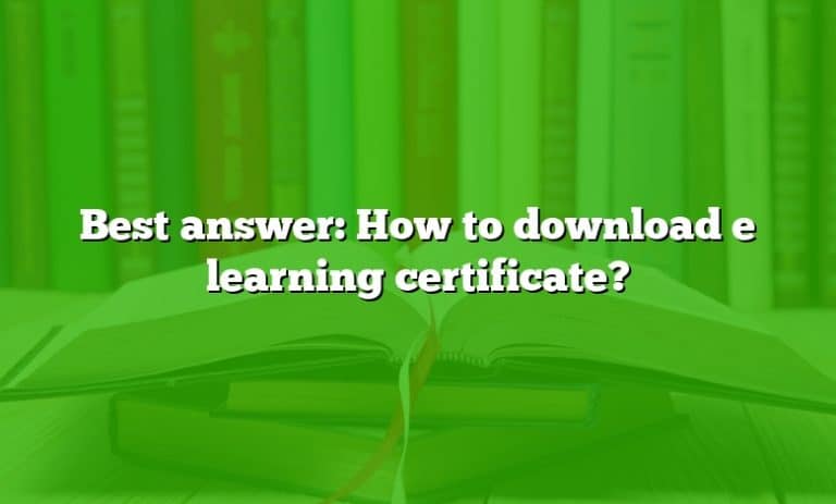 HOW TO GET E LEARNING CERTIFICATE visual data 8