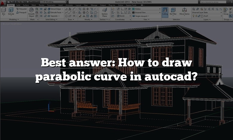 Best answer: How to draw parabolic curve in autocad?