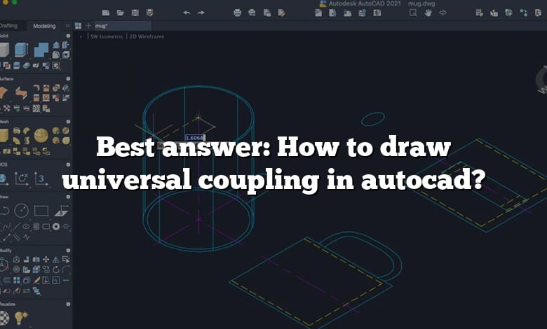 Best answer: How to draw universal coupling in autocad?