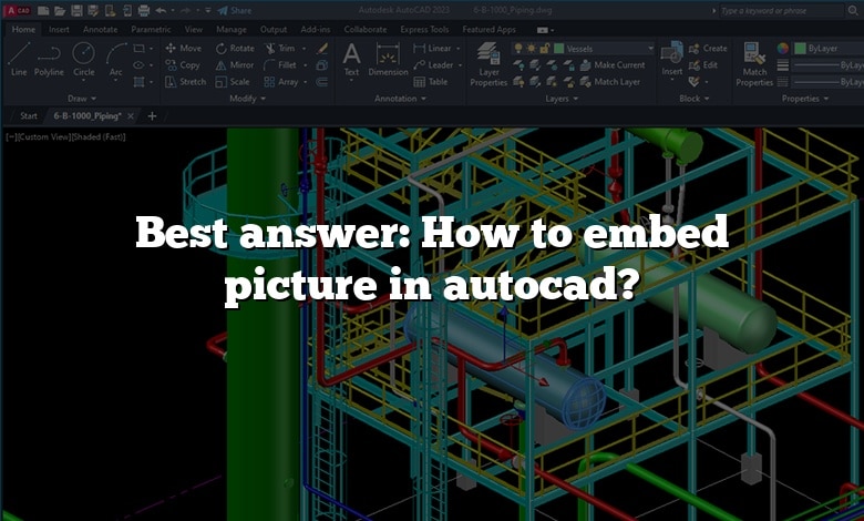 Best answer: How to embed picture in autocad?