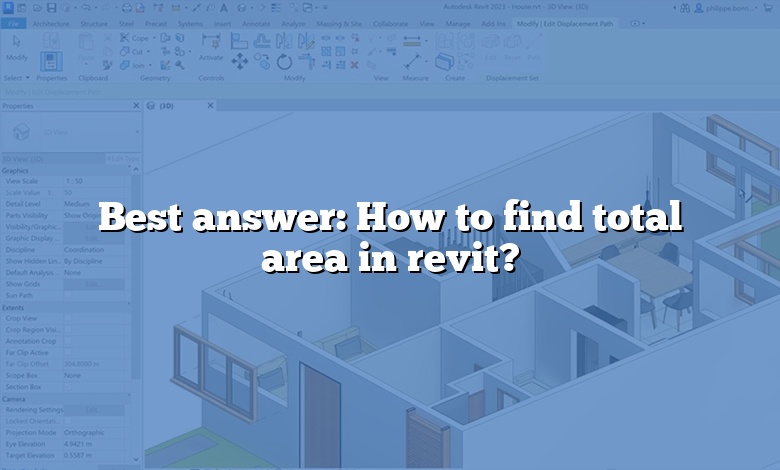 Best answer: How to find total area in revit?