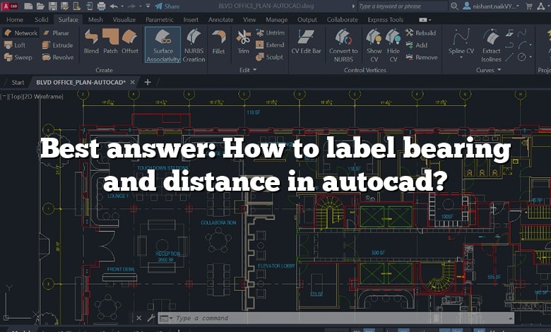 Best answer: How to label bearing and distance in autocad?