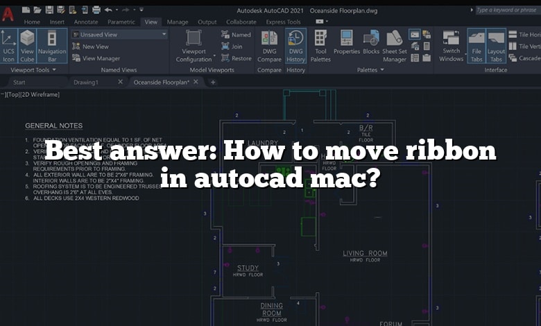 Best answer: How to move ribbon in autocad mac?