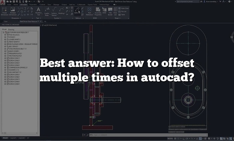 Best answer: How to offset multiple times in autocad?