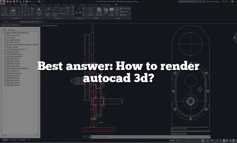Best answer: How to render autocad 3d?