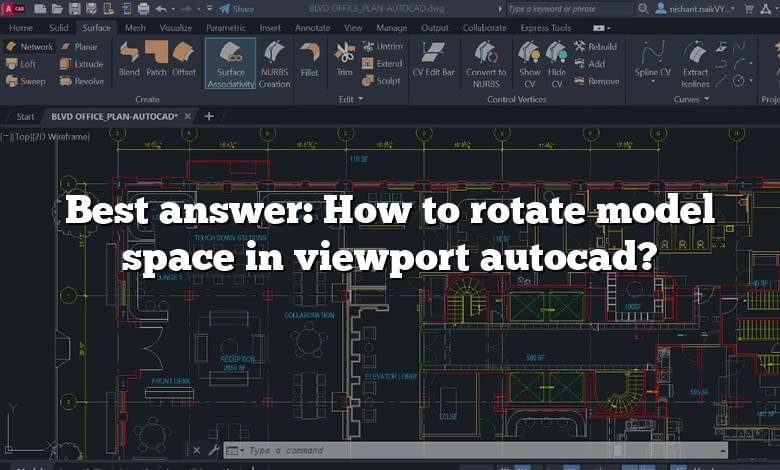 Best answer: How to rotate model space in viewport autocad?