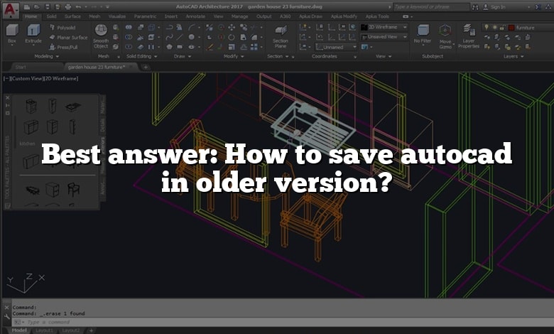 Best answer: How to save autocad in older version?