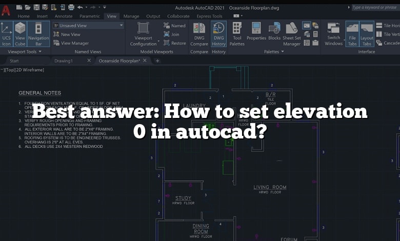 Best answer: How to set elevation 0 in autocad?