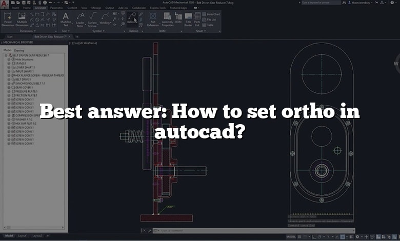Best answer: How to set ortho in autocad?