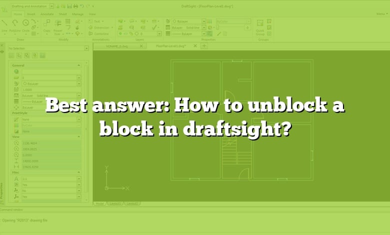 Best answer: How to unblock a block in draftsight?