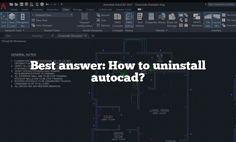 Best answer: How to uninstall autocad?