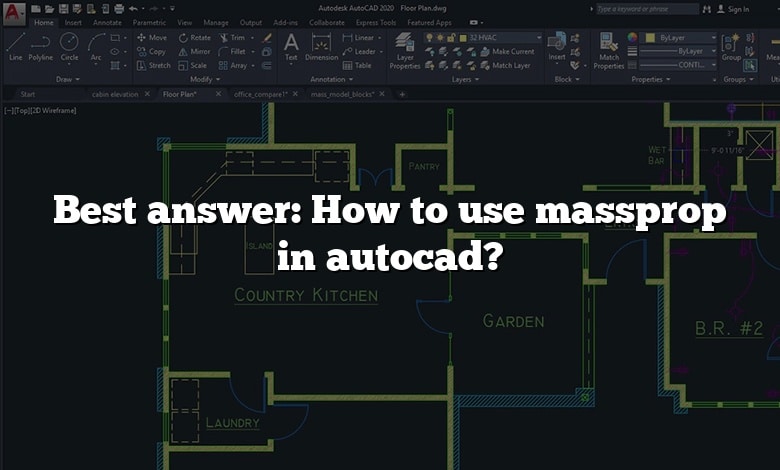 Best answer: How to use massprop in autocad?