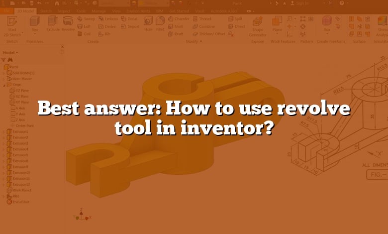 Best answer: How to use revolve tool in inventor?