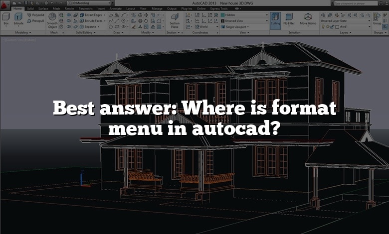 Best answer: Where is format menu in autocad?