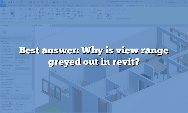 Best answer: Why is view range greyed out in revit?