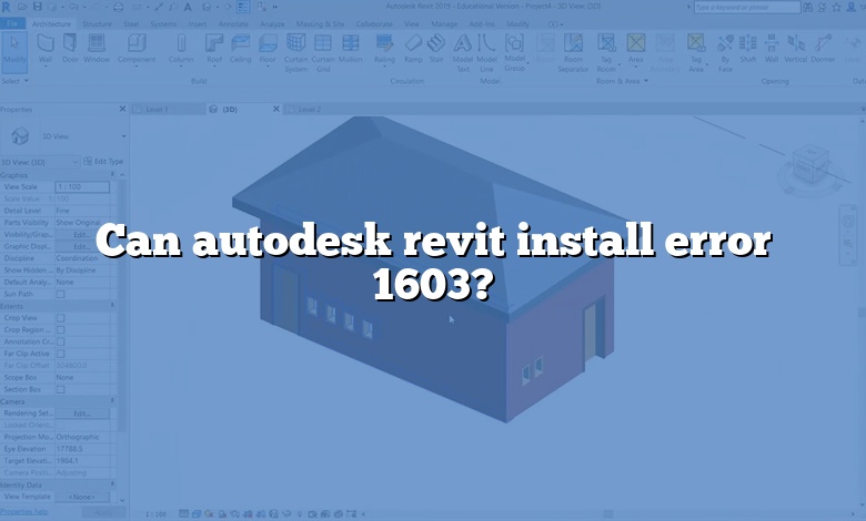 Can autodesk revit install error 1603?