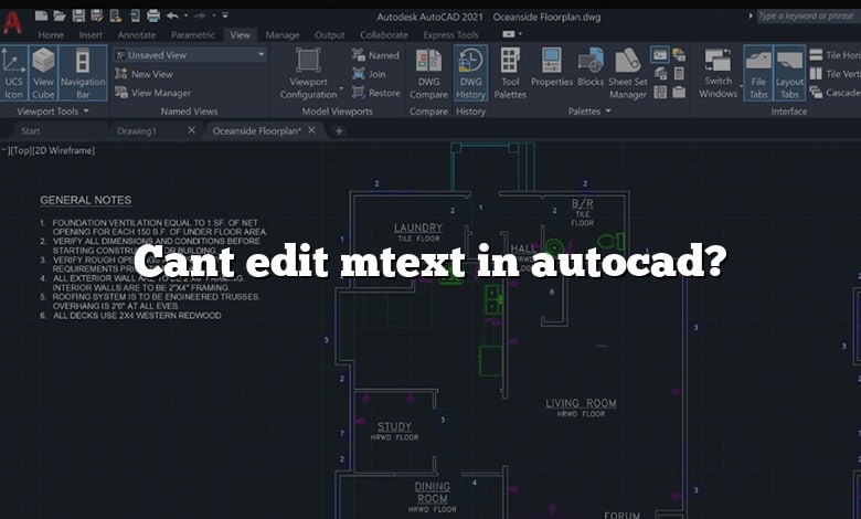 Cant edit mtext in autocad?