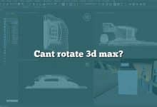 Cant rotate 3d max?