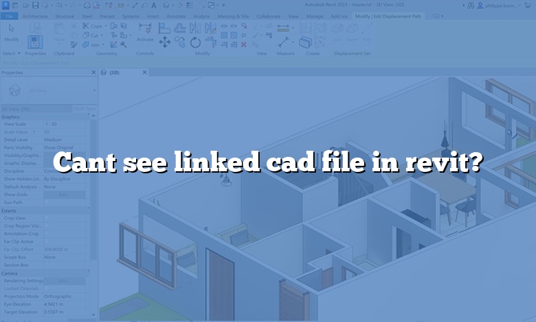 Cant see linked cad file in revit?