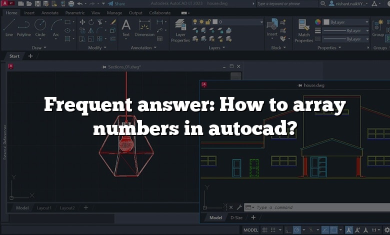 Frequent answer: How to array numbers in autocad?