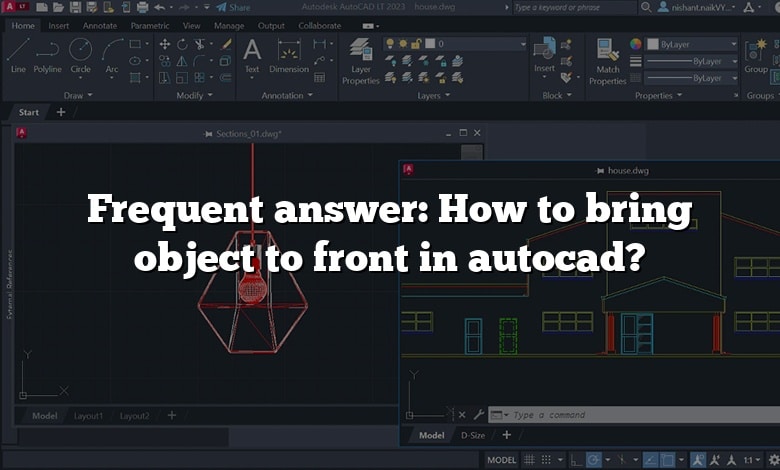 Frequent answer: How to bring object to front in autocad?