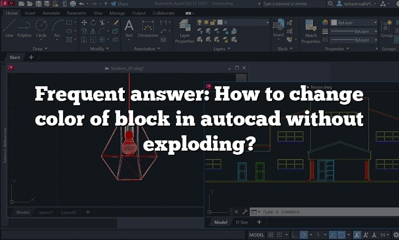 Frequent answer: How to change color of block in autocad without exploding?